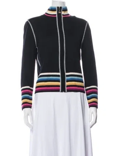 Pre-owned St John Wool Striped Sweater In Multi