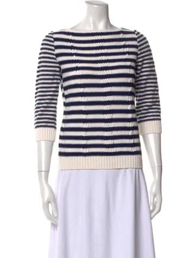 Pre-owned St John Wool Striped Sweater In Multi