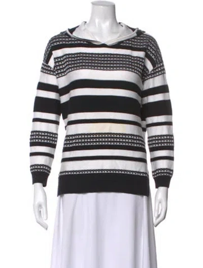 Pre-owned St John Wool Striped Sweater In Multi