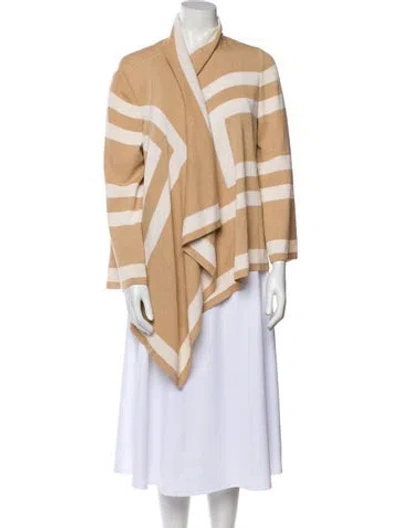 Pre-owned St John Wool Striped Sweater In Neutral