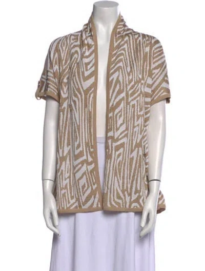 Pre-owned St John Wool Striped Sweater In Neutral