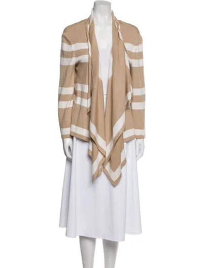 Pre-owned St John Wool Striped Sweater In Neutral