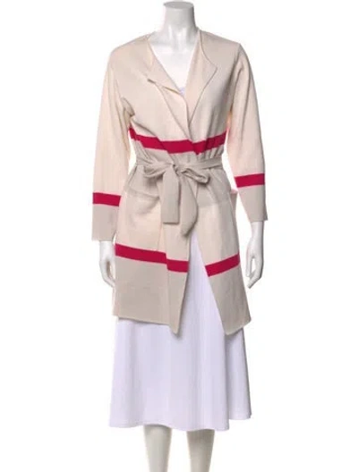 Pre-owned St John Wool Striped Sweater In Neutral