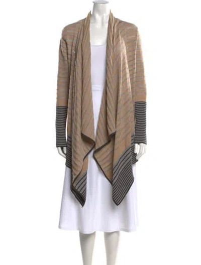 Pre-owned St John Wool Striped Sweater In Neutral
