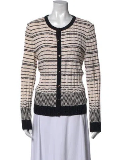 Pre-owned St John Wool Striped Sweater In Neutral