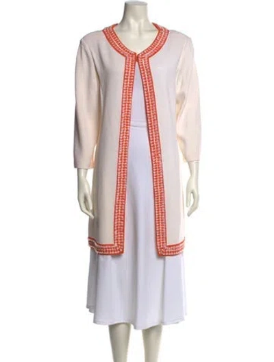 Pre-owned St John Wool Striped Sweater W/ Tags In Neutral