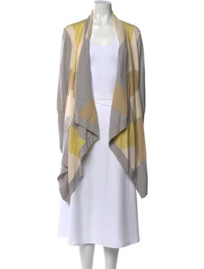 Pre-owned St John Wool Striped Sweater In Yellow