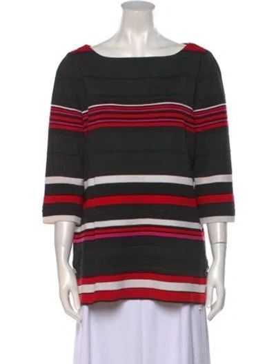 Pre-owned St John Wool Striped Tunic In Multi