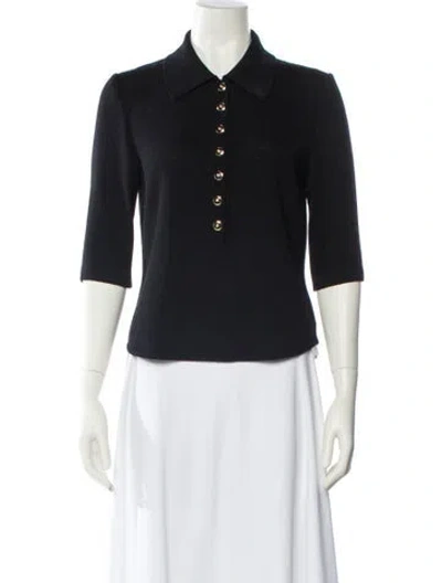 Pre-owned St John Wool Sweater In Black