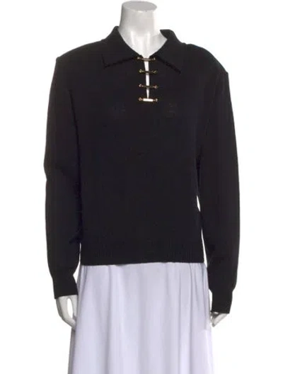 Pre-owned St John Wool Sweater In Black