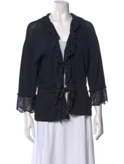 Pre-owned St John Wool Sweater In Black