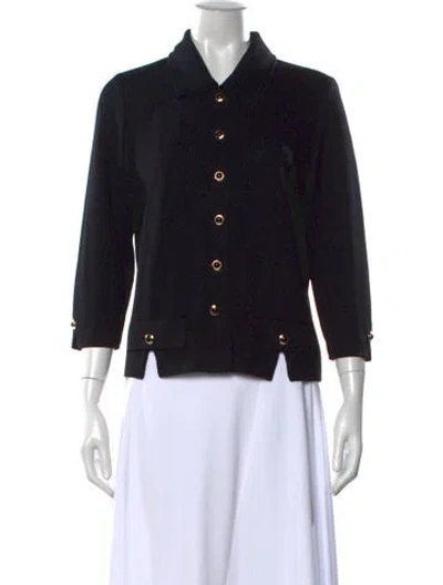 Pre-owned St John Wool Sweater In Black