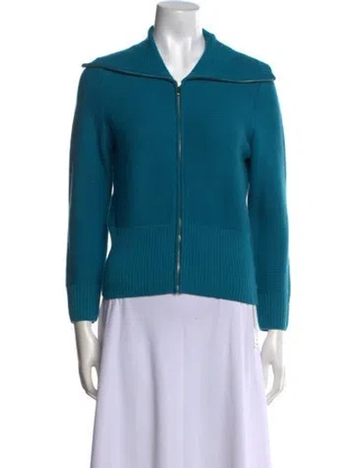 Pre-owned St John Wool Sweater In Blue