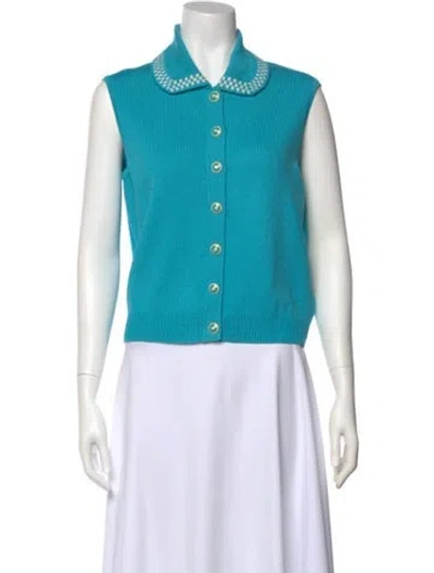 Pre-owned St John Wool Sweater In Blue