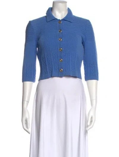 Pre-owned St John Wool Sweater In Blue