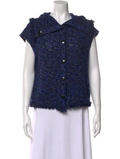 Pre-owned St John Wool Sweater In Blue