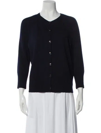 Pre-owned St John Wool Sweater In Blue