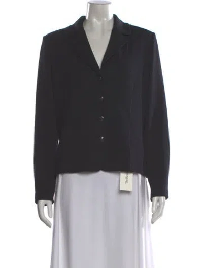 Pre-owned St John Wool Sweater In Blue