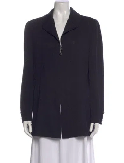Pre-owned St John Wool Sweater In Blue