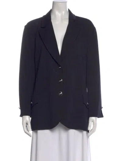 Pre-owned St John Wool Sweater In Blue