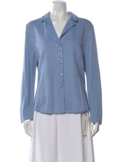 Pre-owned St John Wool Sweater In Blue