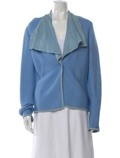 Pre-owned St John Wool Sweater In Blue