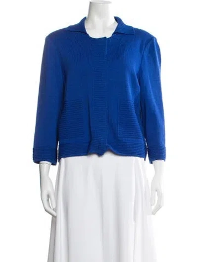 Pre-owned St John Wool Sweater In Blue