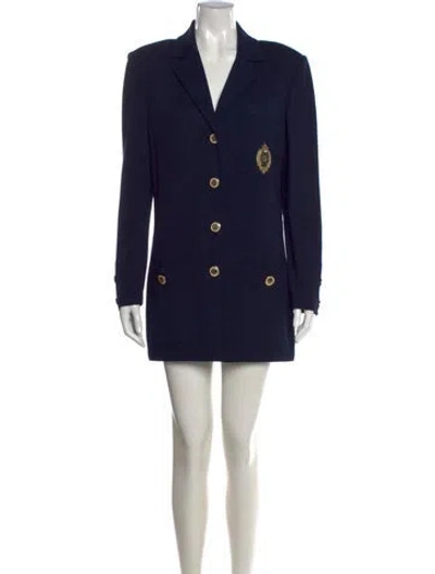 Pre-owned St John Wool Sweater In Blue