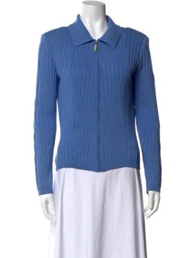 Pre-owned St John Wool Sweater In Blue