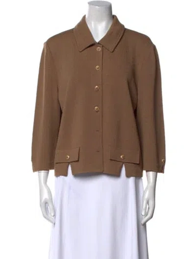 Pre-owned St John Wool Sweater In Brown