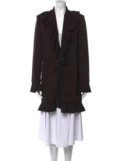 Pre-owned St John Wool Sweater In Brown