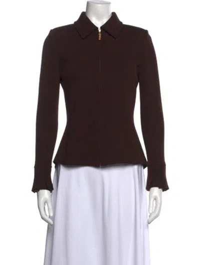 Pre-owned St John Wool Sweater In Brown
