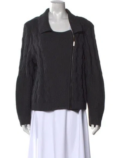 Pre-owned St John Wool Sweater In Gray