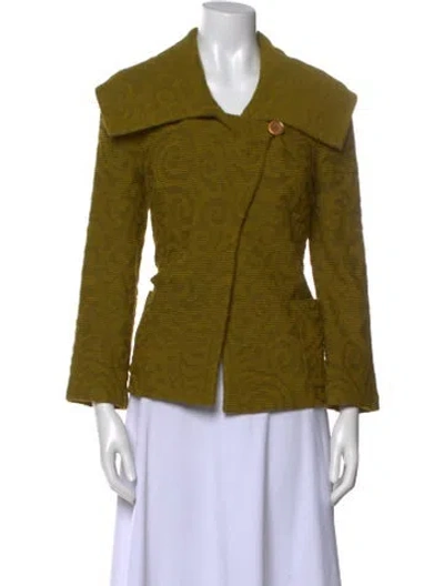 Pre-owned St John Wool Sweater In Green