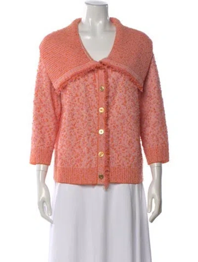 Pre-owned St John Wool Sweater In Orange