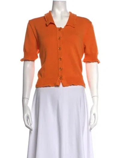 Pre-owned St John Wool Sweater In Orange