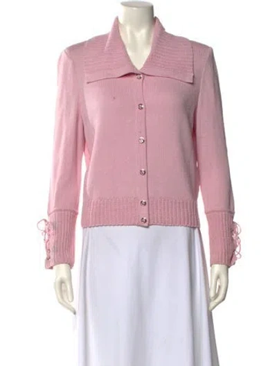 Pre-owned St John Wool Sweater In Pink
