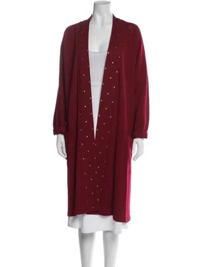 Pre-owned St John Wool Sweater In Red