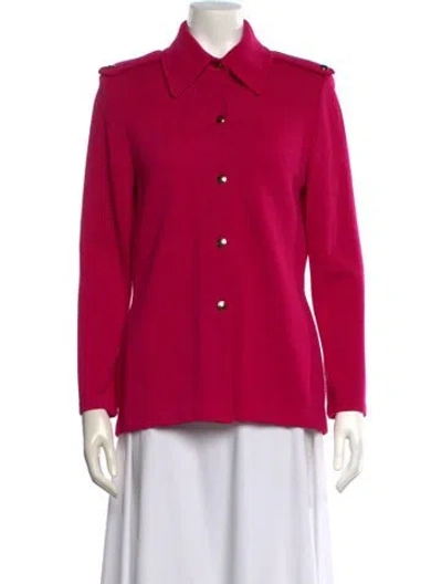Pre-owned St John Wool Sweater In Red