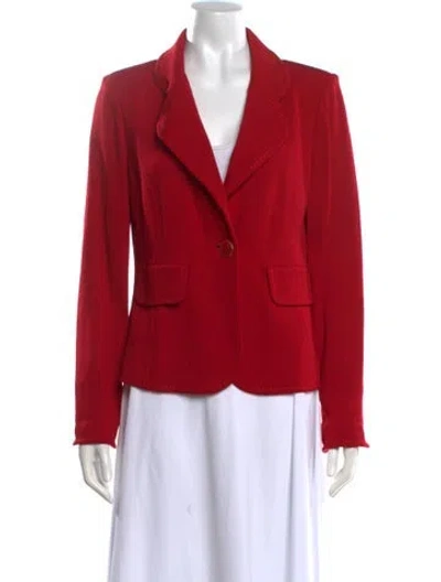 Pre-owned St John Wool Sweater In Red