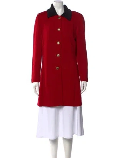 Pre-owned St John Wool Sweater In Red