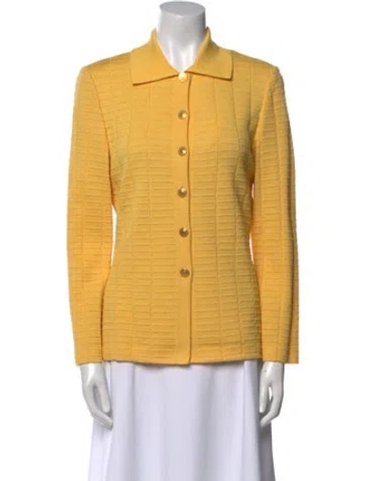 Pre-owned St John Wool Sweater W/ Tags In Yellow
