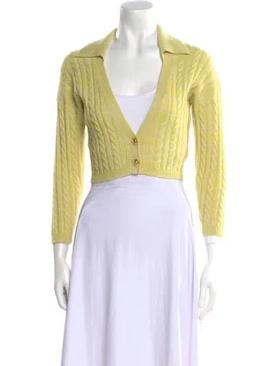 Pre-owned St John Wool Sweater In Yellow