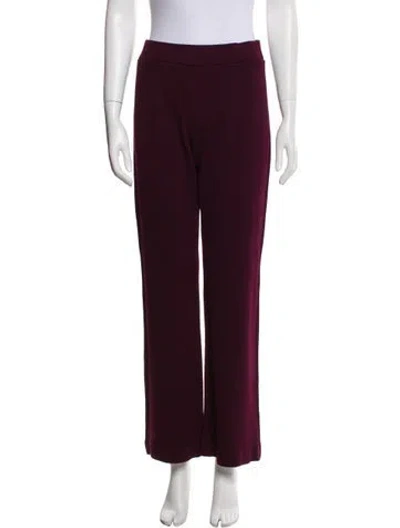 Pre-owned St John Wool Sweatpants In Burgundy