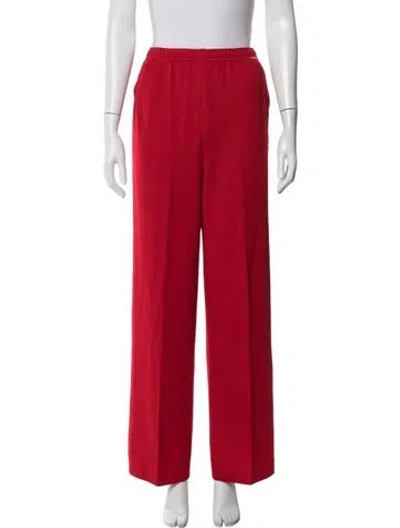 Pre-owned St John Wool Sweatpants In Red