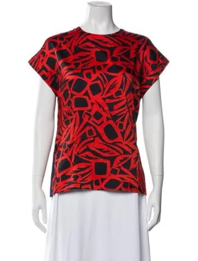 Pre-owned St John Wool Top In Red