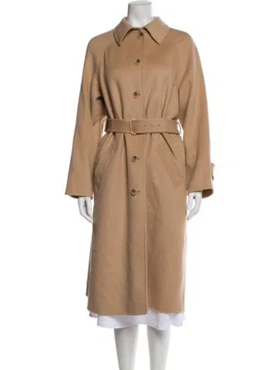 Pre-owned St John Wool Trench Coat In Neutral
