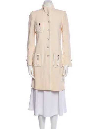 Pre-owned St John Wool Trench Coat In Neutral