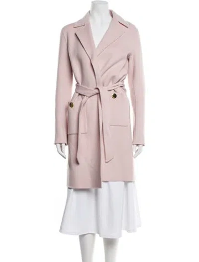 Pre-owned St John Wool Trench Coat W/ Tags In Pink
