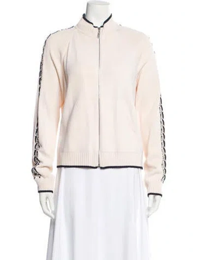 Pre-owned St John Wool Turtleneck Sweater In Neutral